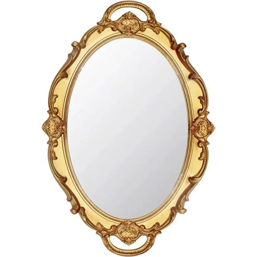 14.5 x 10 inchs Small Oval Antique Decorative Wall Mirror Vintage